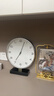 漢時(shí)（Hense）現代簡(jiǎn)約金屬座鐘臺式桌面擺件時(shí)鐘客廳臥室時(shí)尚石英鐘表HD8098 電鍍銀+黑色大理石底座 曬單實(shí)拍圖