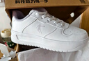 喬丹小白龍女鞋板鞋皮面革面情侶空軍一號小白鞋增高學(xué)生休閑鞋運動(dòng)鞋 純凈白 全新升級 37 曬單實(shí)拍圖
