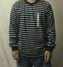 MUJI大童 起毛圓領(lǐng)長(cháng)袖T恤童裝打底衫兒童25年冬季 CB1P7A5A 黑色條紋 130 /64A 曬單實(shí)拍圖