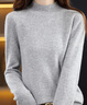 柯詩(shī)曼春秋新款超好看半高領(lǐng)針織衫女內搭高級感打底衫顯瘦簡(jiǎn)約潮流 針織半高-灰色 XL 【120-140斤】 曬單實(shí)拍圖