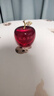 晶亦求精平安夜禮物生日男生送女友同學(xué)女朋友閨蜜創(chuàng  )意圣誕小禮品水晶蘋(píng)果 8CM金屬鑲鉆葉紅色蘋(píng)果 曬單實(shí)拍圖