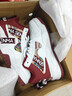 森馬男鞋冬季新款防滑加絨保暖運動(dòng)增高棉鞋學(xué)生百搭真皮高幫休閑板鞋 白紅【加絨旗艦款】 41 (255mm) 曬單實(shí)拍圖