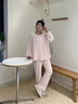 思莉太太 SLEEP TIGHT睡衣女春秋2026新款純棉長(cháng)袖高端復古名媛風(fēng)粉色女士可外穿家居服 WZT05887 M 曬單實(shí)拍圖
