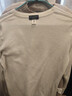 馬登工裝美式復古重磅華夫格亨利衫阿美咔嘰內搭打底長(cháng)袖T恤男秋 米白色 L 曬單實(shí)拍圖