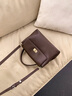 viney郵差包包女包牛皮斜挎包大容量單肩包生日新年禮物送女友老婆 【巧克力色】實(shí)用高檔手提托特包 曬單實(shí)拍圖
