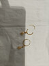 周六福5G工藝黃金耳環(huán)女相思水滴球足金耳墜計價(jià)A099598 一對 約2.71g  曬單實(shí)拍圖