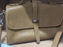 裘真新年禮物 植鞣牛皮007郵差包女真皮大容量通勤單肩斜挎包復古包 大象灰 曬單實(shí)拍圖