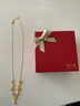周六福輕婚嫁系列桃花黃金項鏈女生日禮物計價(jià)A0612525約9.16g40+5cm 曬單實(shí)拍圖