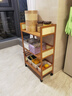 AEY楠竹置物架多層推車(chē)落地移動(dòng)收納架零食儲物餐飲火鍋手推車(chē) 曬單實(shí)拍圖