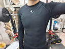 GOLOVEJOY健身衣男速干長(cháng)袖跑步運動(dòng)訓練服緊身上衣顯肌肉 經(jīng)典黑 L 曬單實(shí)拍圖