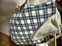 博睿恩（Pureborn）【內里羊羔絨】?jì)和咏q外套格子時(shí)尚上衣男女寶寶帶帽衣服 藍色格紋 90 曬單實(shí)拍圖