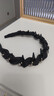 薇施妮（WEISHINI）巴黎王妃發(fā)箍新款輕奢壓發(fā)高質(zhì)感頭箍氣質(zhì)小香風(fēng)手工串珠發(fā)捆頭飾 1#水鉆布藝發(fā)箍-黑色  A04-301 曬單實(shí)拍圖
