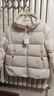 beanpole【新年禮物】【新品】90%鵝絨秋冬女士溫柔氛圍感連帽絎縫羽絨服 米白色 L 170/92A 曬單實(shí)拍圖