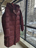 珂萊蒂爾【商場(chǎng)同款】冬季新款白鵝絨御寒保暖連帽長(cháng)款羽絨服 深紅 L 曬單實(shí)拍圖