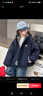 乖妮貓女童冬季加厚棉服2026新款兒童冬季韓系夾棉加厚格子連帽棉衣外套 藏青色 160 碼 曬單實(shí)拍圖