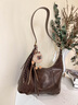 viney牛皮斜挎包包女包大容量托特包通勤生日情人節禮物送女友老婆 【咖色】新年送女生高級感實(shí)用品牌單肩大包 時(shí)尚輕奢百搭休閑洋氣腋下包 曬單實(shí)拍圖