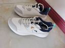 安踏（ANTA）男鞋運動(dòng)鞋男士秋季款皮面防潑水舒適軟底輕便學(xué)生旅游跑步鞋子 【皮面防潑水】白/灰/新墨水藍-5 41 曬單實(shí)拍圖