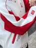 安踏好事發(fā)生馬年騏驥紅新年款棒球服女2026春季撞色針織休閑運動(dòng)上衣 【男女情侶同款】玉米白-1 M (165) /適合110-120斤 曬單實(shí)拍圖