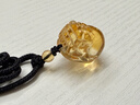 寶卡伊黃水晶貔貅吊墜男女情侶天然水晶吊墜本命年項鏈送女友 珍藏級7-8g繩鏈款 曬單實(shí)拍圖