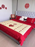 夢(mèng)潔家紡高端100支長(cháng)絨棉婚慶四件套全棉純棉結婚禮大紅色公主風(fēng)床上用品4 愛(ài)麗絲 床單款 1.5m四件套 曬單實(shí)拍圖