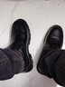 回力棉皮鞋男冬季加絨舒適保暖商務(wù)休閑鞋男厚底防滑真皮男鞋 黑色 40 曬單實(shí)拍圖