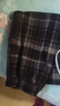 左西女童加絨褲子冬款保暖2025新款兒童復古格紋褲闊腿褲 咖棕格 160 曬單實(shí)拍圖