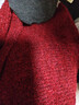 百圖betu女裝2025春季新款毛衣圓領(lǐng)寬松時(shí)尚大波點(diǎn)套頭毛衫女2501T02 紅色 S 曬單實(shí)拍圖