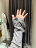 UR2026春季新款女裝簡(jiǎn)約格雷系撞色領(lǐng)長(cháng)袖T恤UWJ450169 中灰花灰 M 曬單實(shí)拍圖
