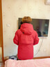 波司登25年極寒鵝絨羽絨服女冬加厚連帽短款明星同款新年紅外套 曬單實(shí)拍圖