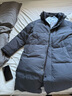 雪中飛秋冬新款時(shí)尚休閑舒適廓形男士“H”版型印花立領(lǐng)連帽羽絨服男 鋼鐵灰|8224 L /175/96A 曬單實(shí)拍圖
