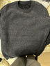 羅蒙（ROMON）加絨加厚t恤男秋冬新款中青年時(shí)尚休閑圓領(lǐng)保暖打底T恤衫 056灰色【雪尼爾加絨針織款】 2XL (180) (建議140-160斤) 曬單實(shí)拍圖