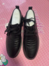 紅蜻蜓男鞋皮鞋男款牛皮英倫風(fēng)透氣軟皮面軟底正裝鞋子男男士商務(wù)休閑鞋 黑色 四季款 41 曬單實(shí)拍圖