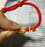 中國黃金（CHINA GOLD）黃金招財小馬手繩女款足金百搭手鏈手飾圣誕節生日禮物送女友老婆 招財小馬手繩【紅繩】約0.3g 曬單實(shí)拍圖