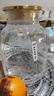 青蘋(píng)果（QINGPINGGUO）家用耐高溫冷水壺大容量玻璃涼水壺冷泡茶壺白開(kāi)水杯裝水扎壺套裝 【升級加厚】胖胖壺金色蓋2140ml 曬單實(shí)拍圖