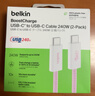 貝爾金（BELKIN）數據線(xiàn)240W快充 Type-C充電線(xiàn) PD快充 蘋(píng)果筆記本電腦充電ipad充電 1.5米編織線(xiàn) 粉色 CAB019 曬單實(shí)拍圖