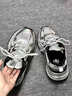 卡帕卡帕女鞋百搭老爹鞋女2025秋冬新款軟底休閑鞋厚底增高運動(dòng)鞋子女 銀色/黑色 38 曬單實(shí)拍圖