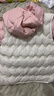 寶寶羽絨棉馬甲2025男女款背心嬰兒加厚坎肩保暖小童秋冬兒童內外 米白色 100 （偏小一碼） 曬單實(shí)拍圖