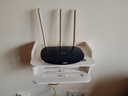 路由器放置架wifi收納盒墻上置物架免打孔壁掛式電視機頂盒托架子 雙層30cm 曬單實(shí)拍圖