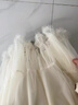 網(wǎng)紗半身裙超大擺設計感冬季新款顯瘦甜美木耳花邊a字大擺蓬蓬裙 杏色 均碼 （80-150斤） 曬單實(shí)拍圖