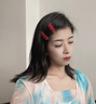 韓版ins高級質(zhì)感奶油酒紅小花朵碎發(fā)夾邊夾氣質(zhì)甜美劉海鴨嘴夾子 紅色單個(gè) 曬單實(shí)拍圖