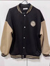 花語(yǔ)志女士外套秋冬小個(gè)子百搭短款外套棒球服休閑加厚女裝外套夾克韓版 滑板胸章棒球服【黑色】 XL 【建議100-110斤】 曬單實(shí)拍圖