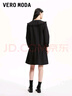 VEROMODA連衣裙季優(yōu)雅氣質(zhì)七分袖海軍領(lǐng)暗紋短裙女317C021 S59黑色 165/84A/M 曬單實(shí)拍圖