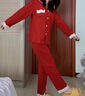 貓人情侶睡衣女春秋款長(cháng)袖【純棉】紅色新婚結婚男士家居服套裝本命年 曬單實(shí)拍圖