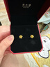 周大福鏤空爆閃方糖星星足金黃金耳飾耳釘(工費260)約1.8g EOF1673 曬單實(shí)拍圖
