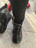 大東秘語(yǔ)雪地靴女加絨加厚冬季新款皮毛一體棉鞋厚底馬丁靴 黑色大棉 39 (245mm) 曬單實(shí)拍圖
