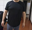 戰浩【2件】冰絲莫代爾棉短袖t恤男夏季青年薄純白色打底衫圓領(lǐng)半袖體 白色+黑色 5XL 建議【200-220斤】 曬單實(shí)拍圖