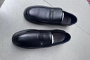 紅蜻蜓同款頭層牛皮皮鞋大碼47商務(wù)休閑軟底中老年爸爸鞋防滑男鞋 黑色單鞋8855 43 曬單實(shí)拍圖