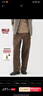MUJI男式 水洗棉輕便工裝褲 男士長(cháng)褲子休閑褲男裝 25年冬季 AE109A5A 棕色 M （170/80A） 曬單實(shí)拍圖