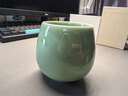 龍泉青瓷功夫茶具陶瓷茶杯家用泡茶杯辦公室主人杯單杯無(wú)柄杯中式冰裂水杯 弟窯梅子青 曬單實(shí)拍圖