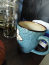玉泉 創(chuàng  )意陶瓷杯子家用牛奶杯咖啡杯子 馬克杯辦公室陶瓷釉下彩水杯 韓式淺湖藍馬克杯 曬單實(shí)拍圖